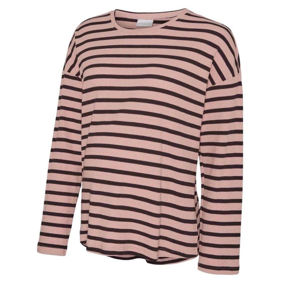 Mamalicious Womens/Ladies Mlsille Striped Long-Sleeved T-Shirt / Pink